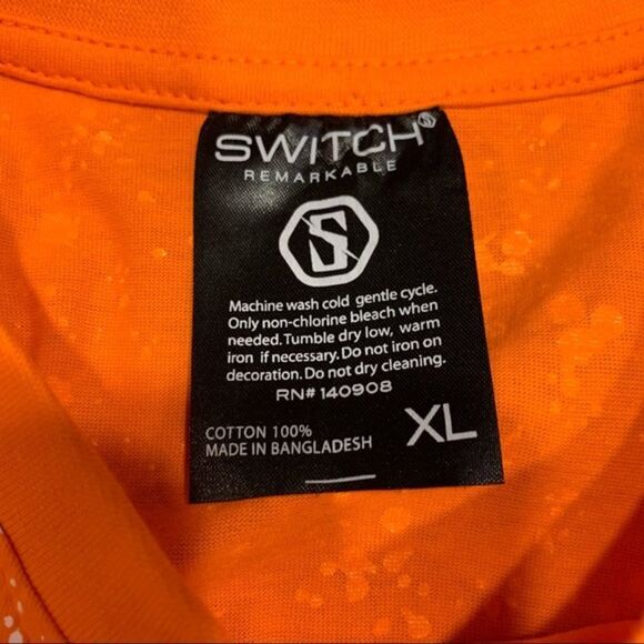 NWT Switch Remarkable slash bull head orange black shirt - Picture 5 of 7